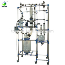 Toption Instrument 100l Lab Explosion Proof Motor Jacketed Double-neck Chemical Reactor/glass Reaction Kettle/vessel (110v)